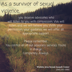 As a survivor of sexual violence, you (1)