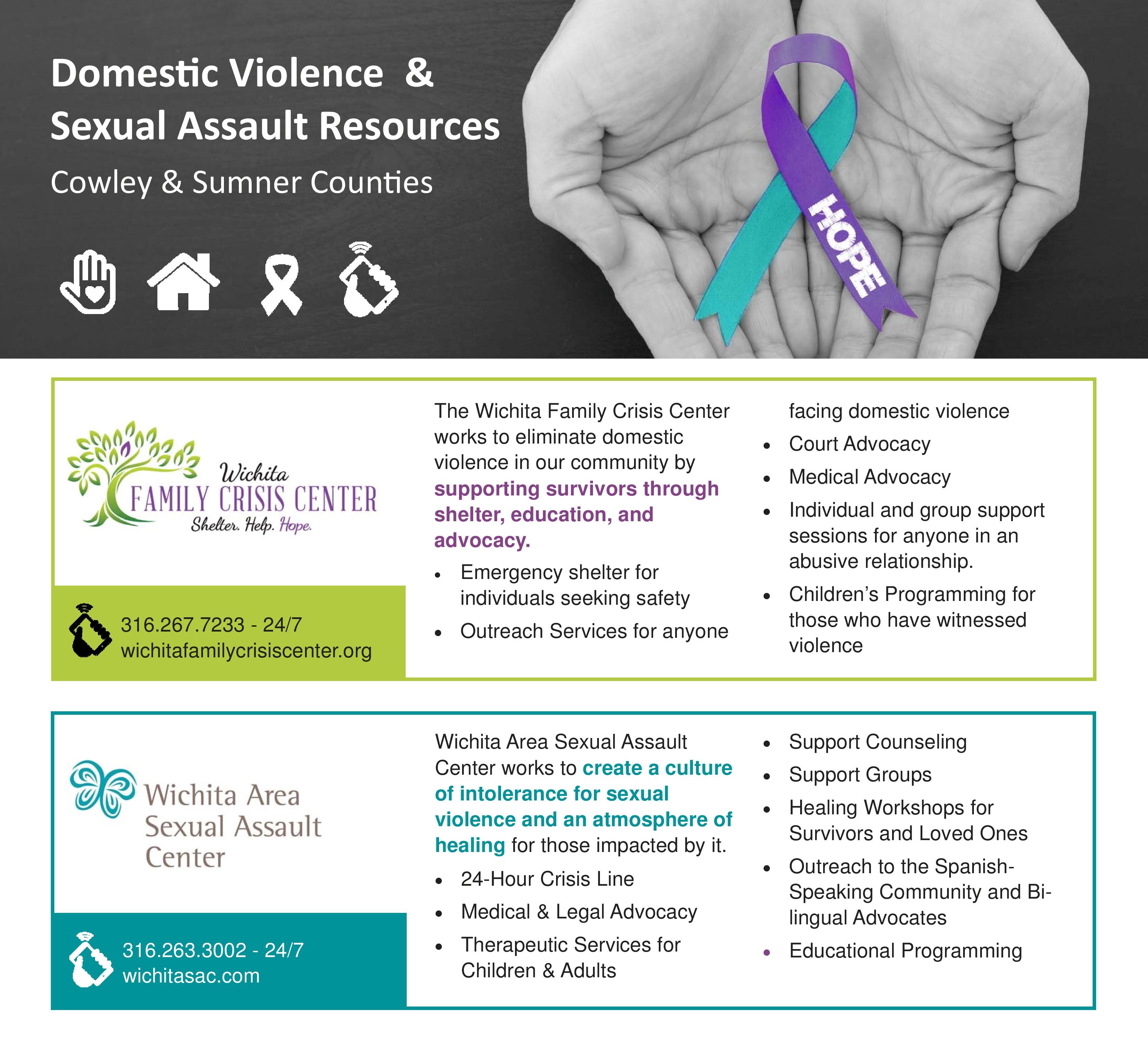 Cowley And Sumner County Services Wichita Area Sexual Assault Center 4186